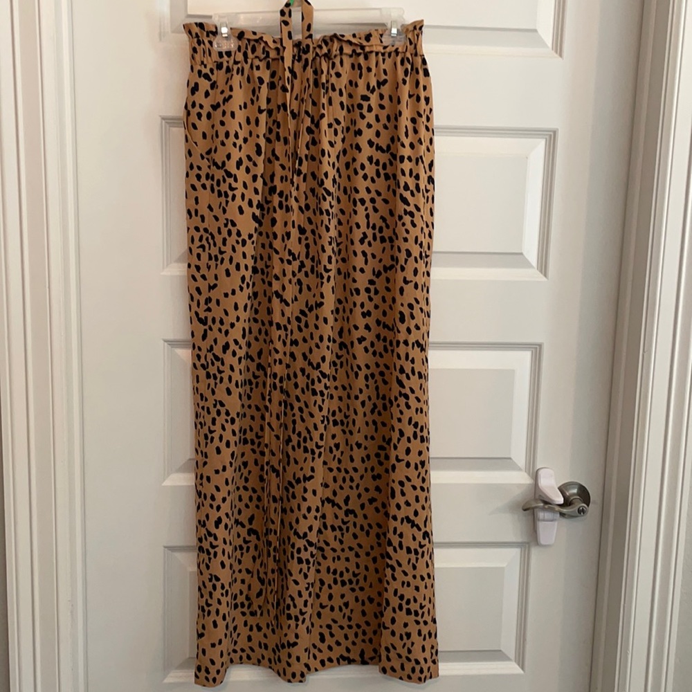 Leopard Pants + belt tie